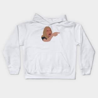 Woman yelling Kids Hoodie